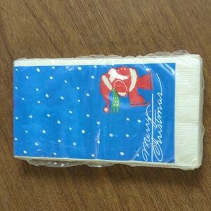 Vintage Christmas paper napkins Santa New Old Stock Kmart